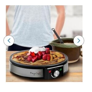 MegaChef 12-in L x 12-in W 1200-Watt Silver Electric Griddle